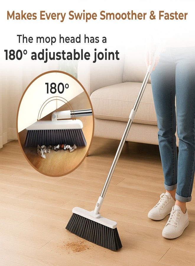 Home Essentials HomeEssentials CleanMate 4-in-1 Cleaning Kit - Floor Scrub Brush, Grout Brush, Corner Scrubber & Microfiber Mop with Long Handle for Bathroom, Tile, Tub & Home Cleaning - Image 3